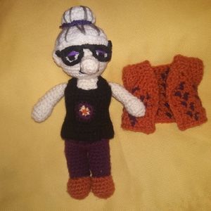 Handmade Crocheted Granny XL Plush Doll New